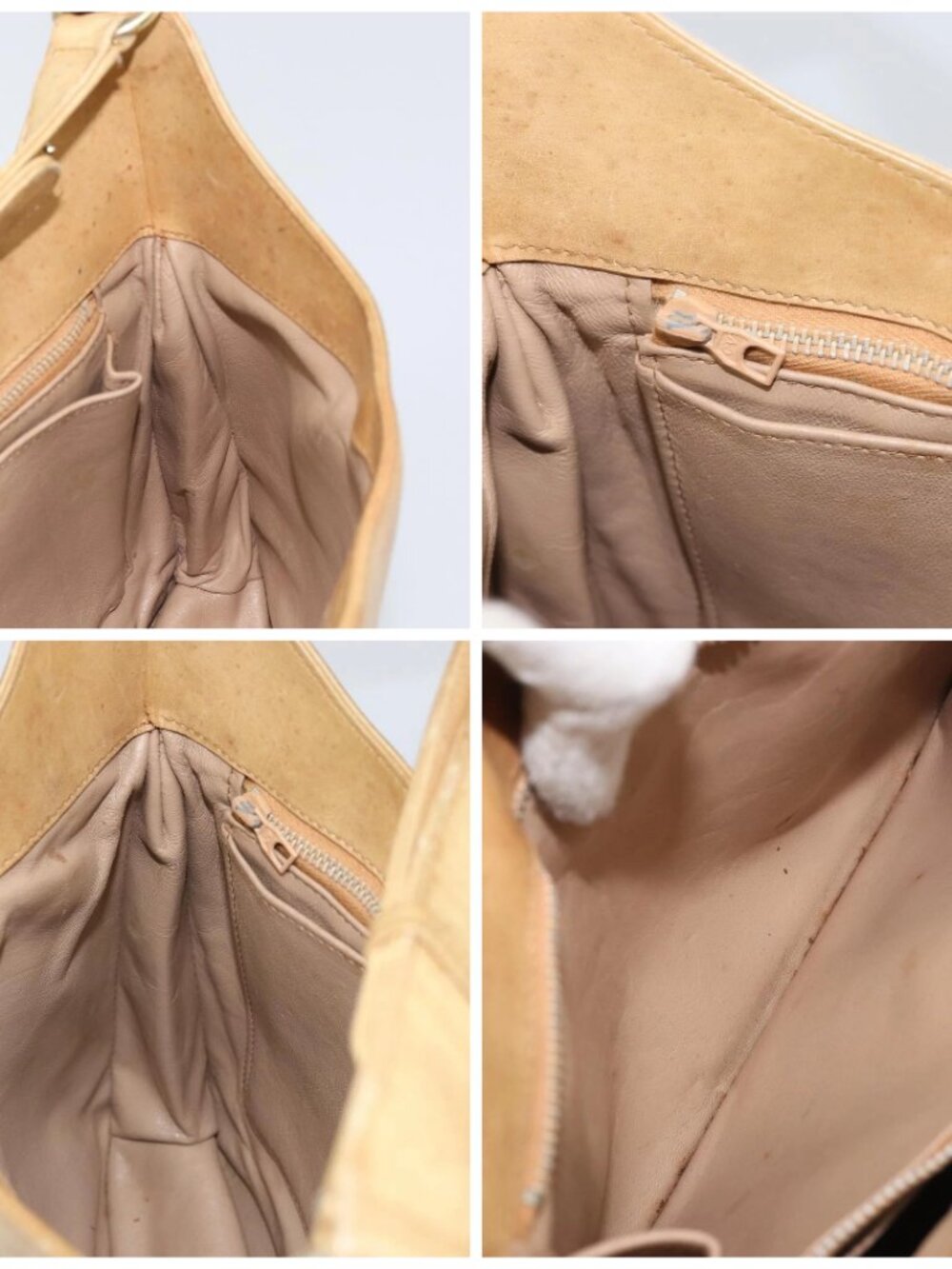 GUCCI Shoulder Bag Leather Beige Gold - Picture 15 of 16